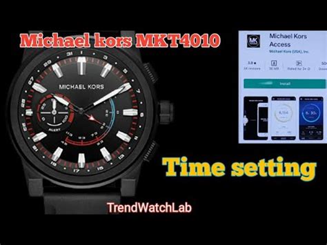 Michael Kors SmartWatch MKT4010 full time settings 